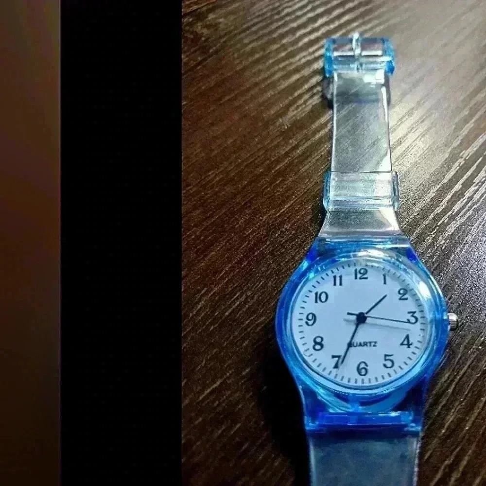 Blue quartz watch